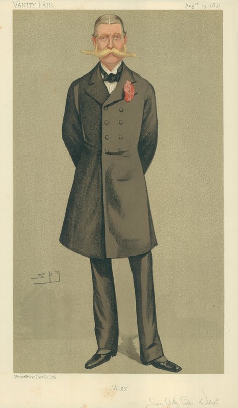 Plukovník William Cornwallis West, Algy, 13. srpna 1892, karikatura Vanity Fair od Leslie Matthew Ward