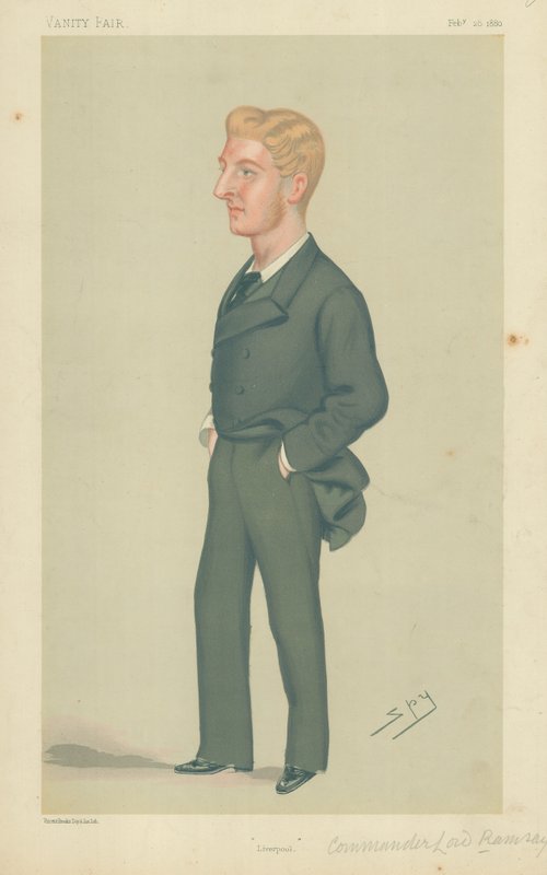 Velitel Lord Ramsay, Liverpool, 28. února 1880, karikatura Vanity Fair od Leslie Matthew Ward