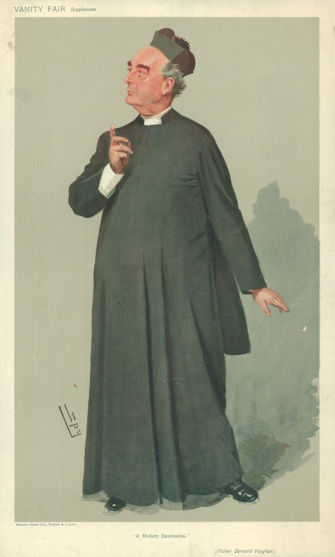 Otec Bernard Vaughan, moderní Savonarola, 30. ledna 1907, karikatura Vanity Fair od Leslie Matthew Ward