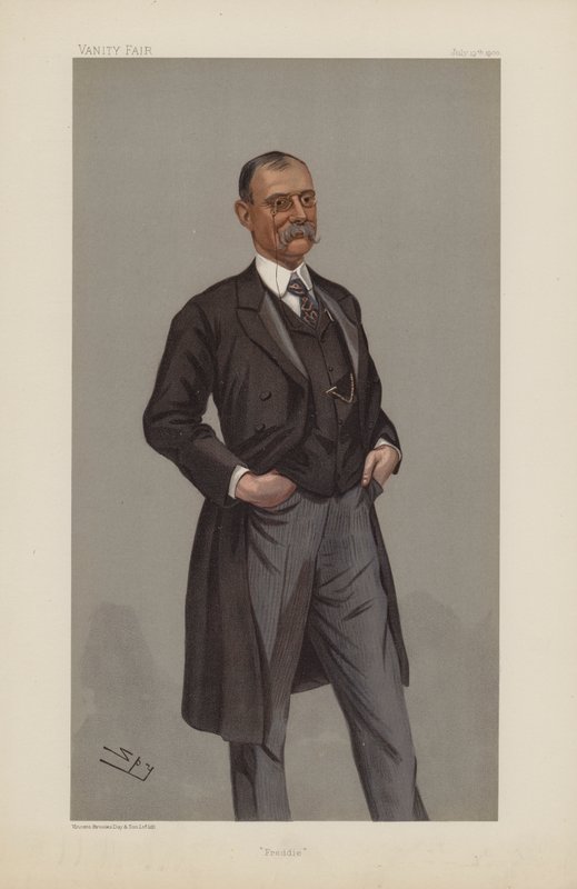 Frederick Treves, Freddie, 19. července 1900, karikatura Vanity Fair (chromolitho) od Leslie Matthew Ward