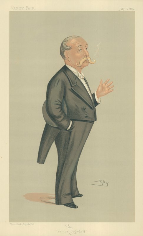 HSH Prince Demtrey Soltykoff, princ Soltykoff, 6. července 1889, karikatura Vanity Fair od Leslie Matthew Ward