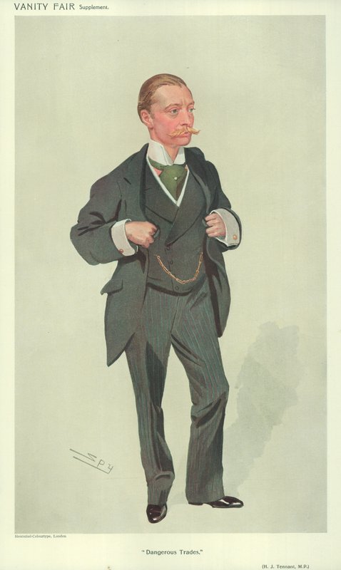 Harold J Tennant, MP, Dangerous Trades, 23. prosince 1909, karikatura Vanity Fair od Leslie Matthew Ward