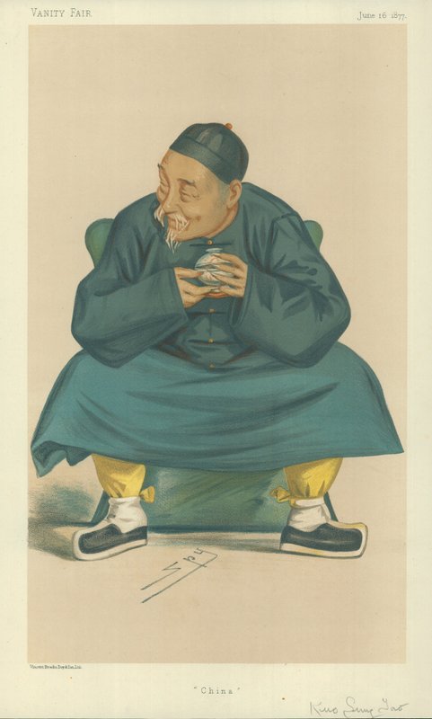 Jeho Excelence Kuo Sun Tao, Čína, 16. června 1877, karikatura Vanity Fair od Leslie Matthew Ward