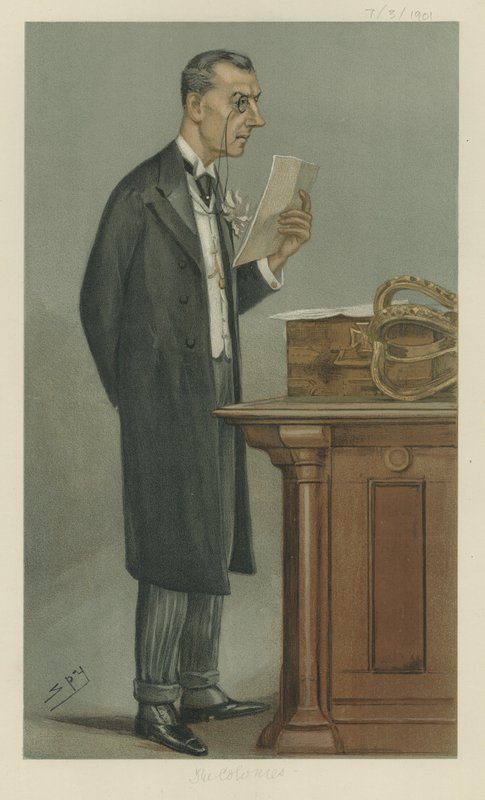 Joseph Chamberlain (barevné lito) od Leslie Matthew Ward