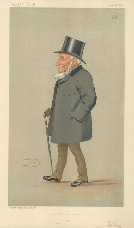 Lord Thring, napsal o společnostech, 29. června 1893, karikatura Vanity Fair od Leslie Matthew Ward