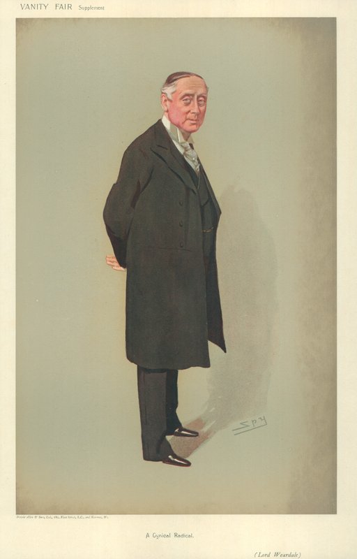 Lord Weardale, cynický radikál, 25. července 1906, karikatura Vanity Fair od Leslie Matthew Ward