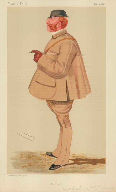 Major Lord Henry Arthur George Somerset, Podge, 19. listopadu 1887, karikatura Vanity Fair od Leslie Matthew Ward