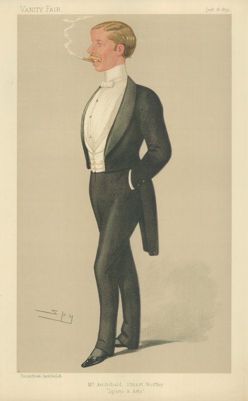 Pan Archibald John Stuart-Wortley, Sport a umění, 18. ledna 1890, karikatura Vanity Fair od Leslie Matthew Ward