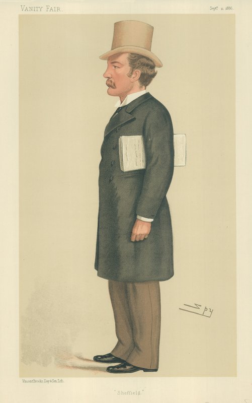 Pan Charles Beilby Stuart-Wortley, Sheffield, 11. září 1886, karikatura Vanity Fair od Leslie Matthew Ward