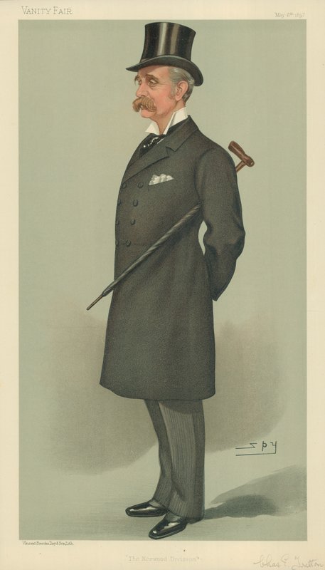 Pan Charles Ernest Tritton, The Norwood Division, 6. května 1897, karikatura Vanity Fair od Leslie Matthew Ward