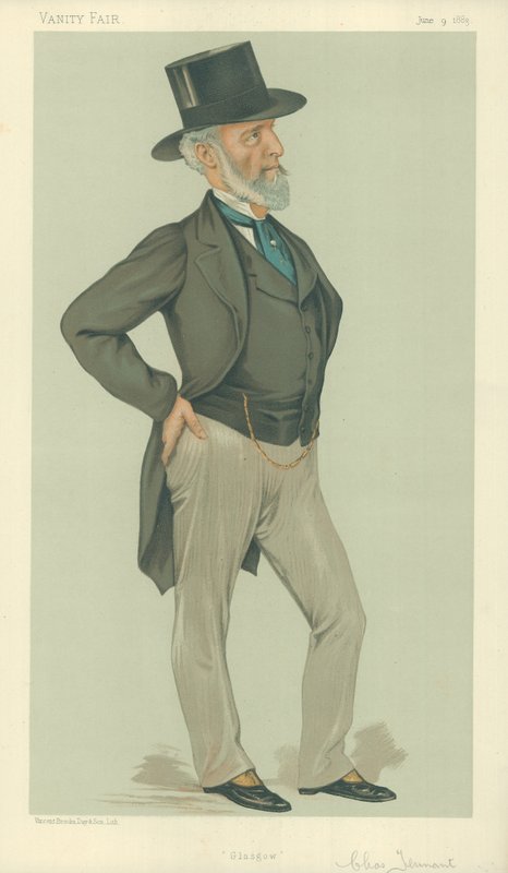 Pan Charles Tennant, Glasgow, 9. června 1883, karikatura Vanity Fair od Leslie Matthew Ward
