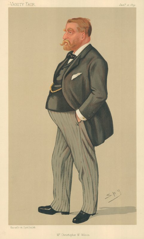 Pan Christopher W Wilson, 10. ledna 1891, karikatura Vanity Fair od Leslie Matthew Ward