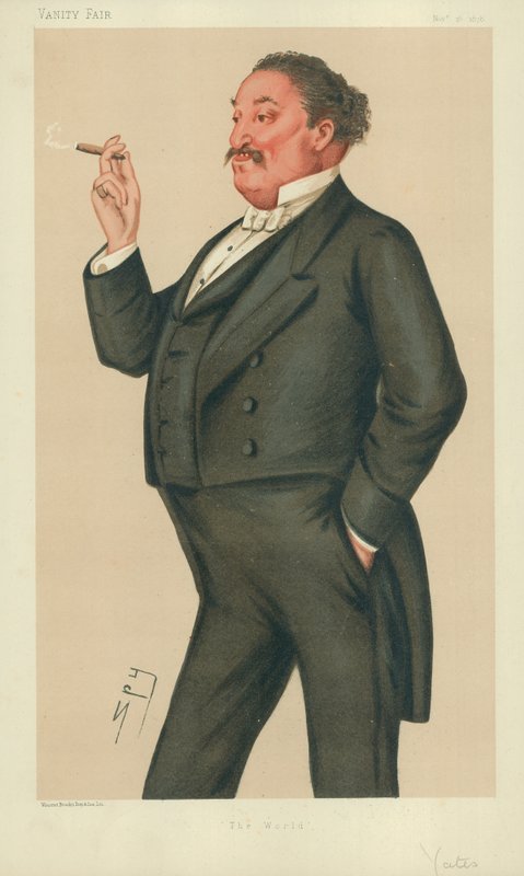 Pan Edmund Hodgson Yates, The World, 16. listopadu 1878, karikatura Vanity Fair od Leslie Matthew Ward