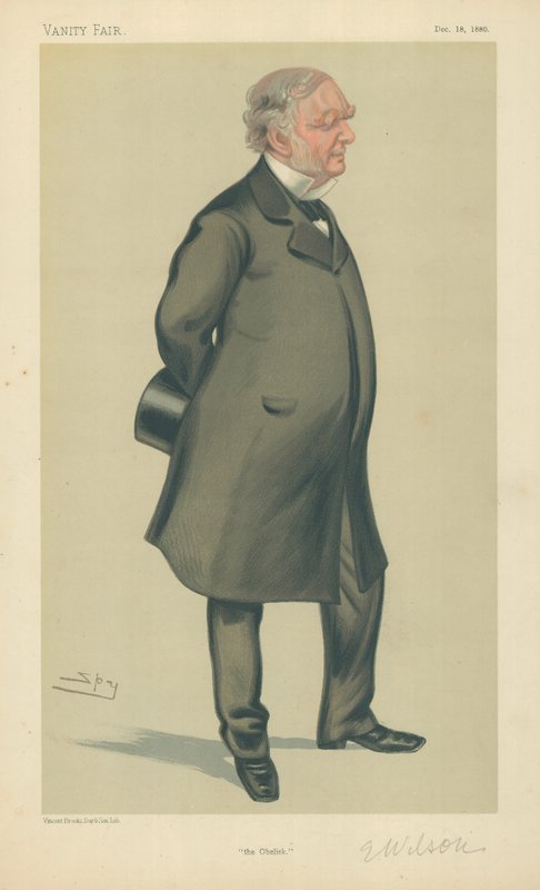 Pan Erasmus Wilson, Obelisk, 18. prosince 1880, karikatura Vanity Fair od Leslie Matthew Ward