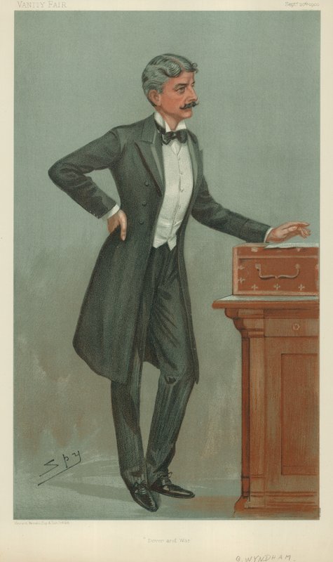 Pan George Wyndham, Dover a válka, 20. září 1900, karikatura Vanity Fair od Leslie Matthew Ward