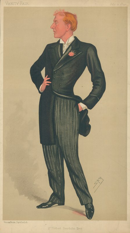 Strom pana Herberta Beerbohma, 12. července 1890, karikatura Vanity Fair od Leslie Matthew Ward