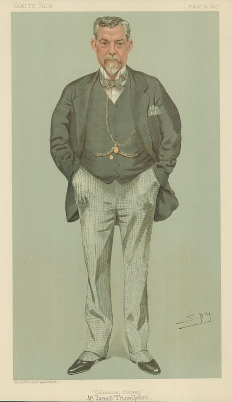 Pan James Thompson, Caledonian Railway, 15. srpna 1895, karikatura Vanity Fair od Leslie Matthew Ward