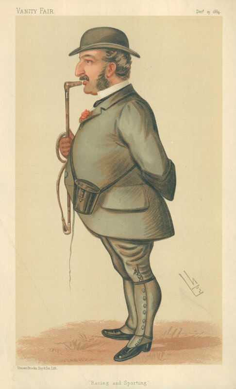 Pan Leopold de Rothschild, Závodění a sport, 13. prosince 1884, karikatura Vanity Fair od Leslie Matthew Ward