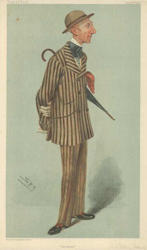 Pan William Crawfurd Stirling-Stuart, Kloboučník, 23. června 1904, karikatura Vanity Fair od Leslie Matthew Ward