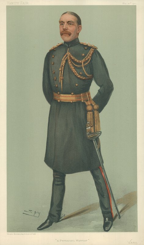 Pan William Dudley Ward, stálý válečník, 30. května 1901, karikatura Vanity Fair od Leslie Matthew Ward