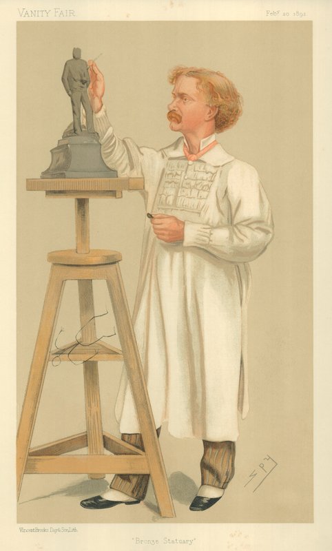 Pan William Hamo Thornycroft, Bronzové sochy, 20. února 1892, karikatura Vanity Fair od Leslie Matthew Ward