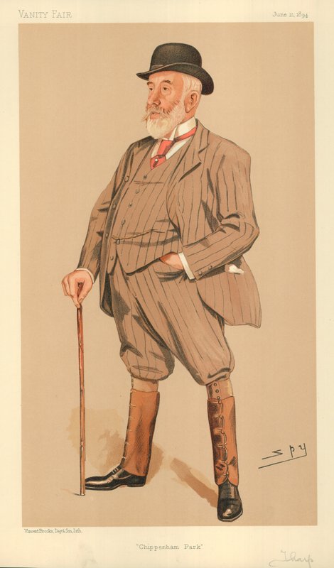 Pan William Montagu Tharp, Chippenham Park, 21. června 1894, karikatura Vanity Fair od Leslie Matthew Ward