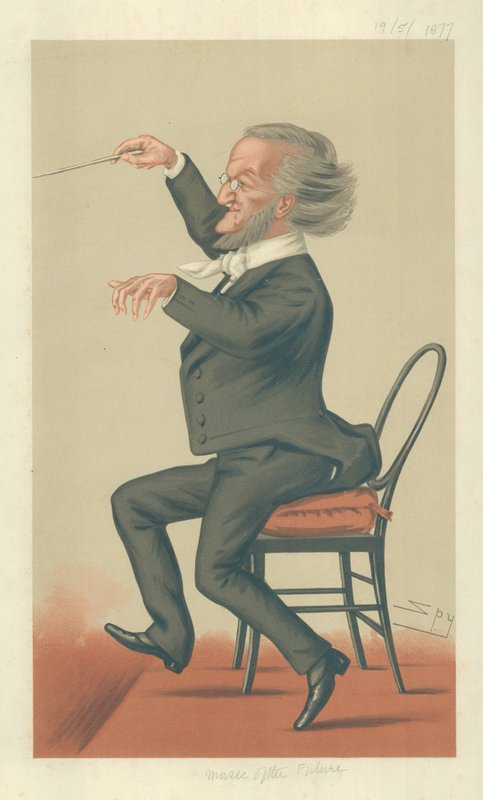 Richard Wagner, Hudba budoucnosti, 19. května 1877, karikatura Vanity Fair od Leslie Matthew Ward