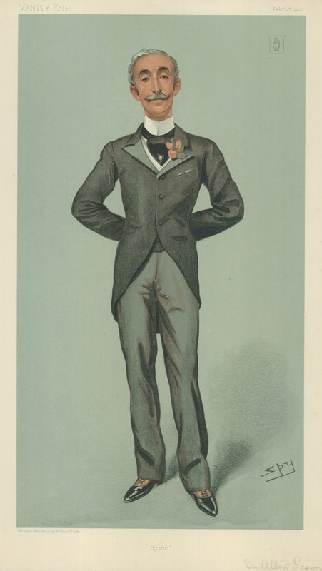 Sir Albert Edward Sassoon, Hyde, 1. února 1900, karikatura Vanity Fair od Leslie Matthew Ward