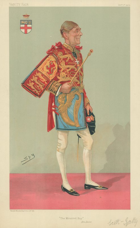 Sir Alfred Scott-Gatty, The Minstrel Boy, 1. prosince 1904, karikatura Vanity Fair od Leslie Matthew Ward