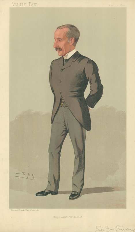 Sir James Sivewright, imperialistický Afrikander, 1. června 1893, karikatura Vanity Fair od Leslie Matthew Ward
