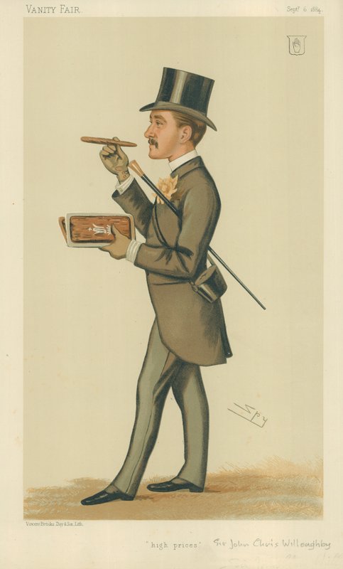 Sir John Christopher Willoughby, High Princes, 6. září 1884, karikatura Vanity Fair od Leslie Matthew Ward