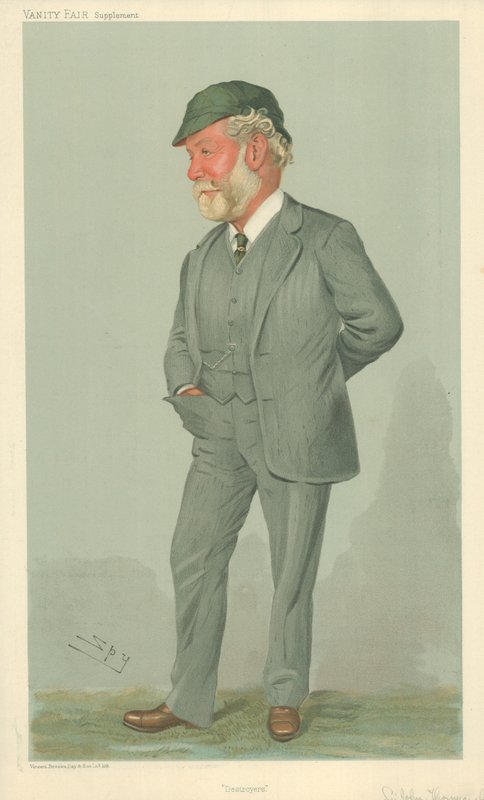 Sir John Isaac Thornycroft, Destroyers, 19. ledna 1905, karikatura Vanity Fair od Leslie Matthew Ward