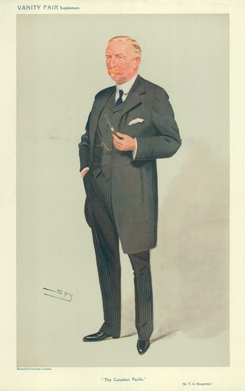 Sir Thomas Shaughnessy, Kanadský Pacifik, 26. srpna 1908, karikatura Vanity Fair od Leslie Matthew Ward