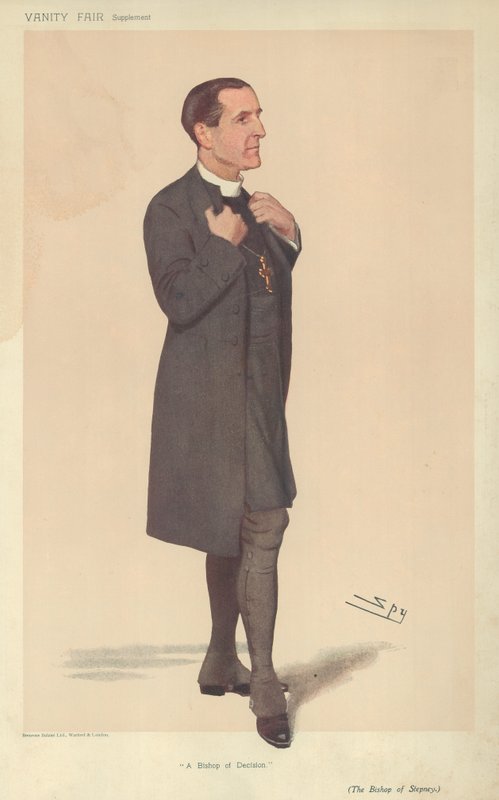 The Bishop of Stepney, A Bishop of Decision, 19. dubna 1906, karikatura Vanity Fair od Leslie Matthew Ward