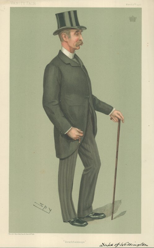 Vévoda z Wellingtonu, Strathfieldsaye, 5. března 1903, karikatura Vanity Fair od Leslie Matthew Ward