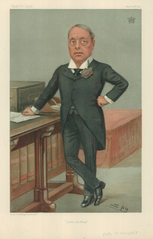 Hrabě z Rosebury, Little Bo-Peep, 14. března 1901, karikatura Vanity Fair od Leslie Matthew Ward