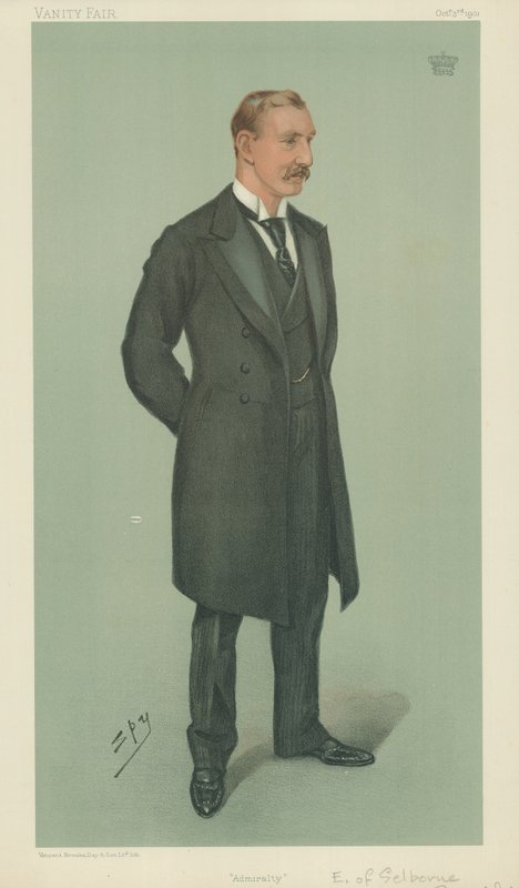 Hrabě Selborne, Admiralita, 3. října 1901, karikatura Vanity Fair od Leslie Matthew Ward