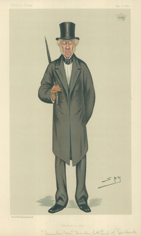 Hrabě ze Selkirku, vytvořený v roce 1646, 20. května 1882, karikatura Vanity Fair od Leslie Matthew Ward