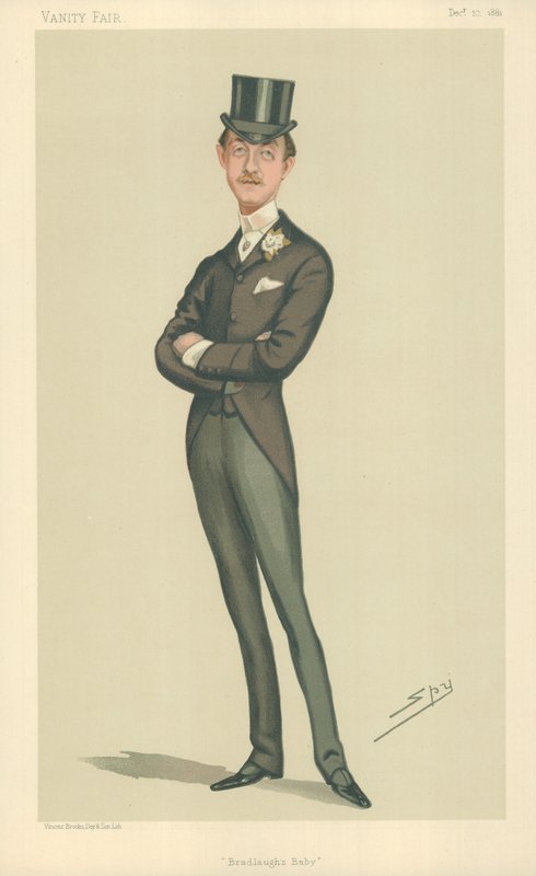 Hon C R Spencer, Bradlaughovo dítě, 10. prosince 1881, karikatura Vanity Fair od Leslie Matthew Ward