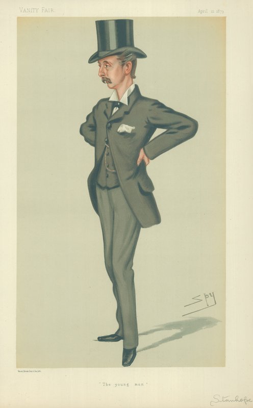 The Hon Edward Stanhope MP, The young man, 12. dubna 1879, karikatura Vanity Fair od Leslie Matthew Ward