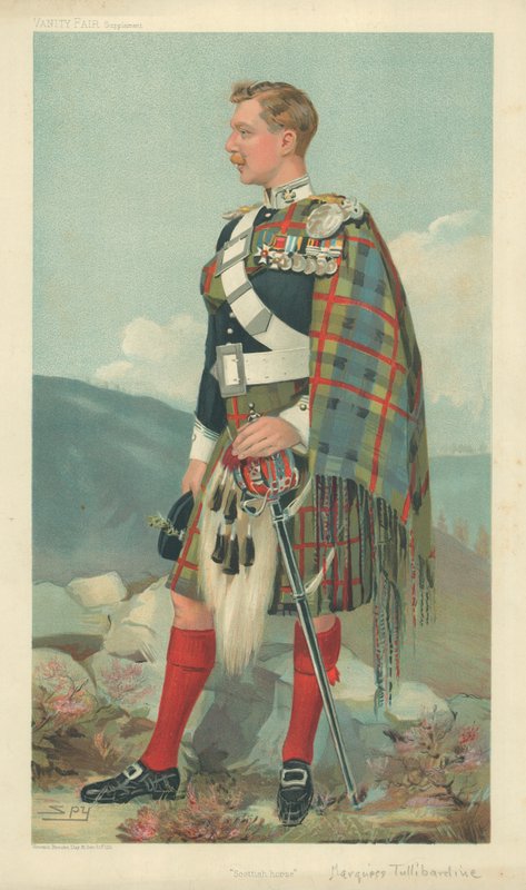 Markýz z Tullibardine, skotský kůň, 23. března 1905, karikatura Vanity Fair od Leslie Matthew Ward