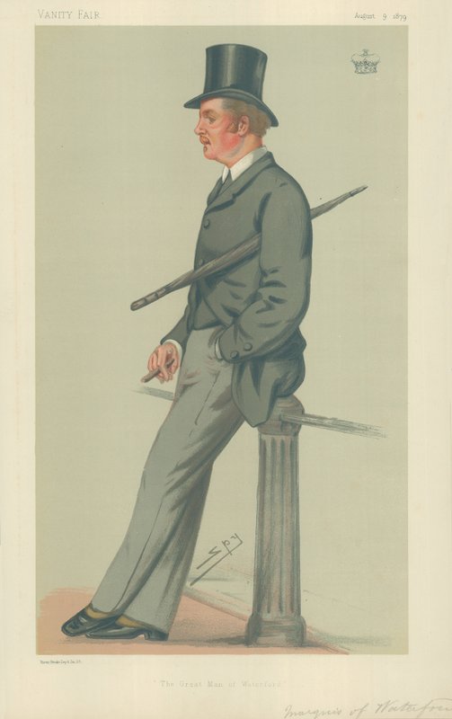 Markýz z Waterfordu, velký muž z Waterfordu, 9. srpna 1879, karikatura Vanity Fair od Leslie Matthew Ward