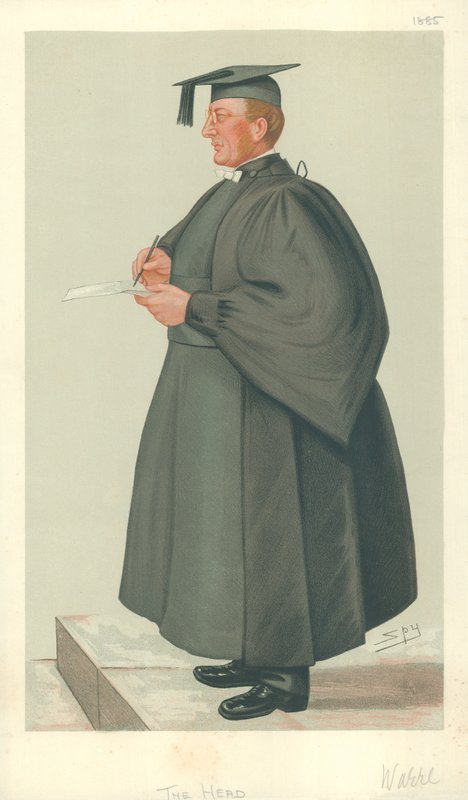 Páter Edmond Warre, The Head, 20. června 1885, karikatura Vanity Fair od Leslie Matthew Ward