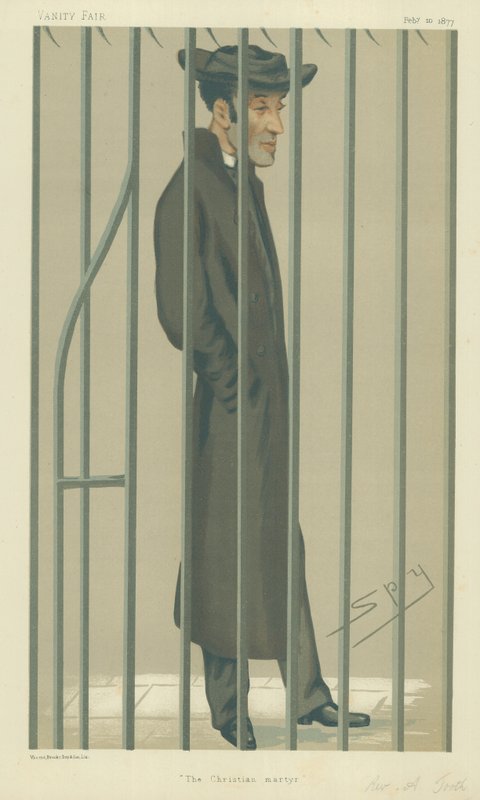 Reverend Arthur Tooth, Křesťanský mučedník, 10. února 1877, karikatura Vanity Fair od Leslie Matthew Ward