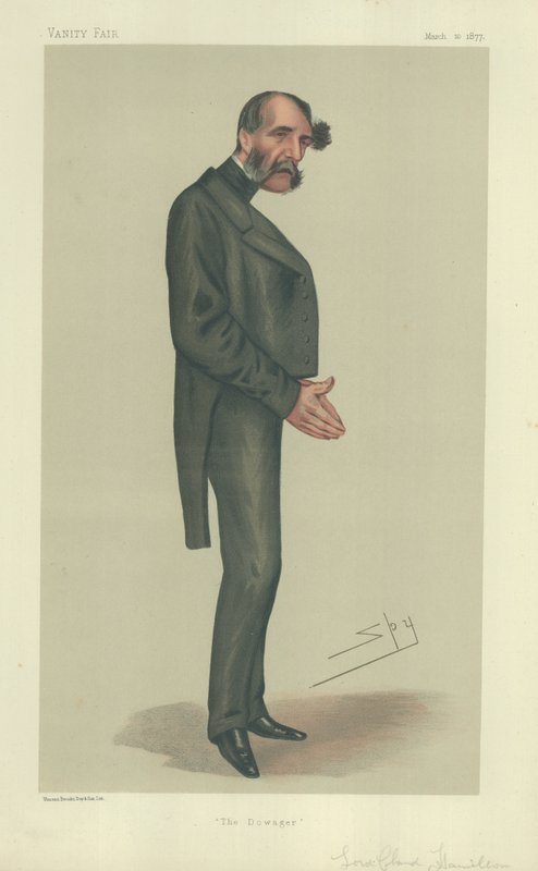Ctihodný lord Claud Hamilton, vdovec, ilustrace z časopisu Vanity Fair, 10. března 1877. od Leslie Matthew Ward