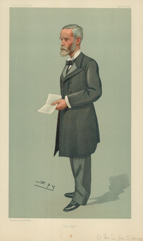 The Right Hon Sir John Gordon Sprigg, The Cape, 16. září 1897, karikatura Vanity Fair od Leslie Matthew Ward