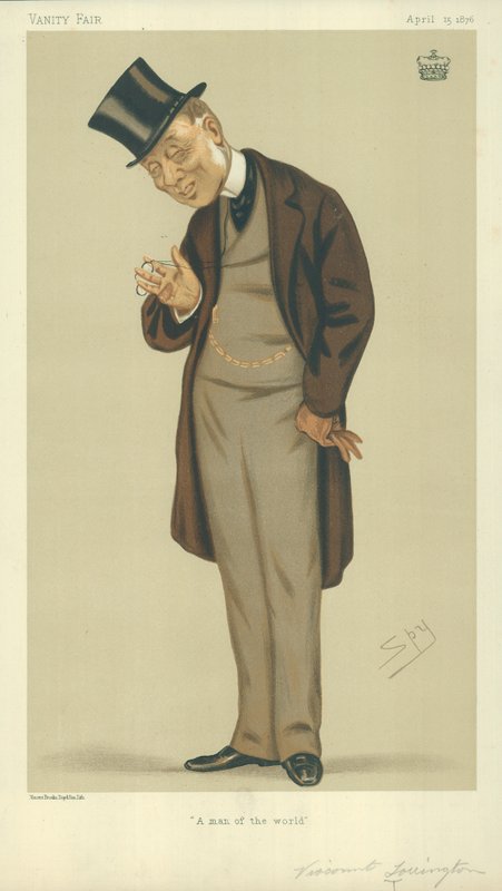 Viscount Torrington, Muž světa, 15. dubna 1876, karikatura Vanity Fair od Leslie Matthew Ward