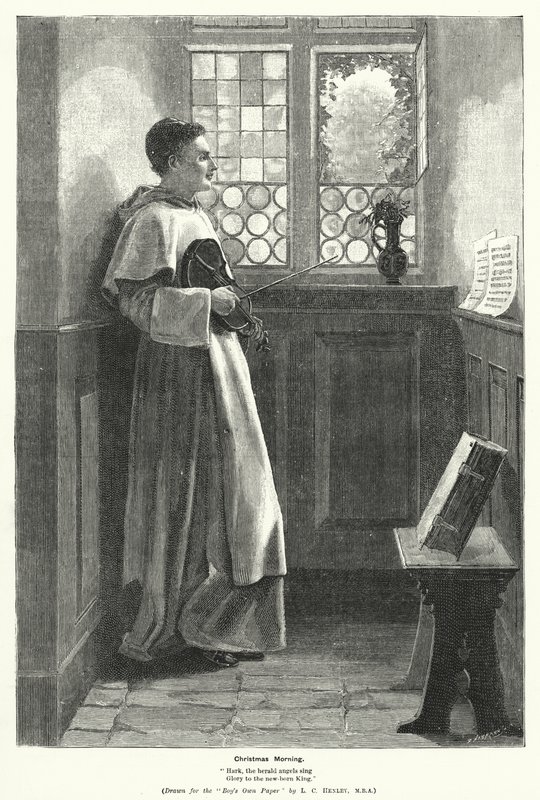 Vánoční ráno (rytina) od Lionel Charles Henley