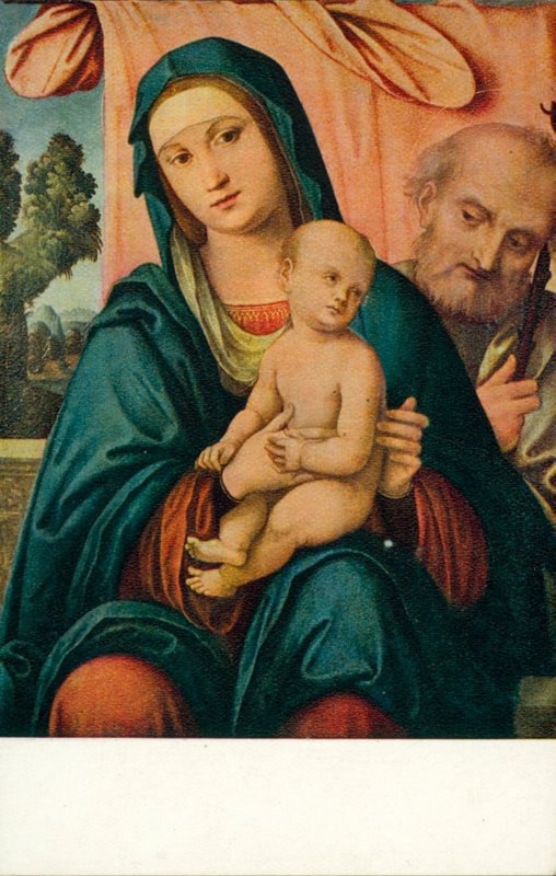 Svatá rodina (barevná litografie) od Lorenzo Costa