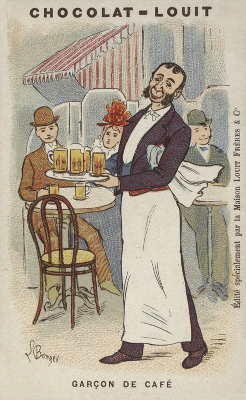 Garcon de Cafe (chromolitho) od Louis Borgex